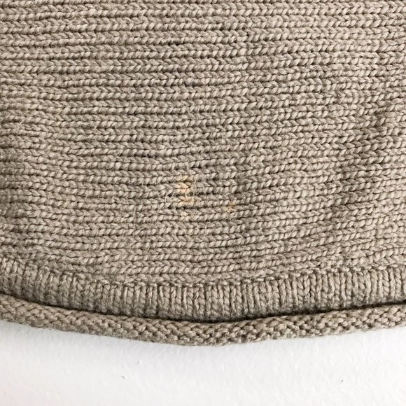 QUIKSILVER Sweater Vest Medium Long Deep Drop Sides Textured Edgy Artsy Cocoa - Picture 9 of 9